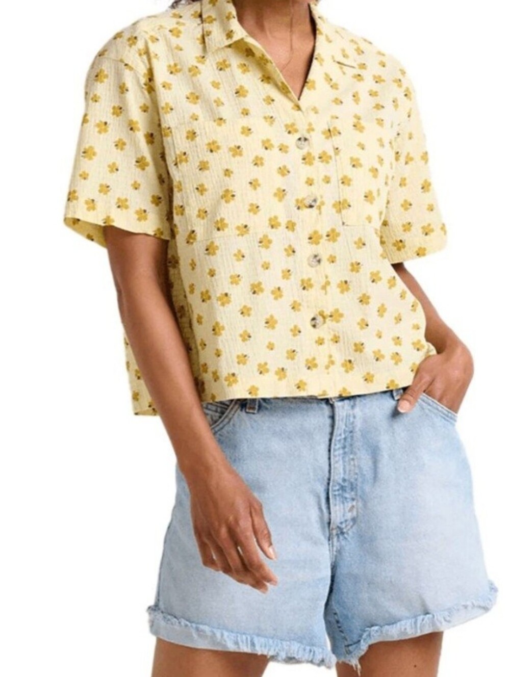 Toad&Co Fletcher Floral Short-Sleeve Button-Down Size S